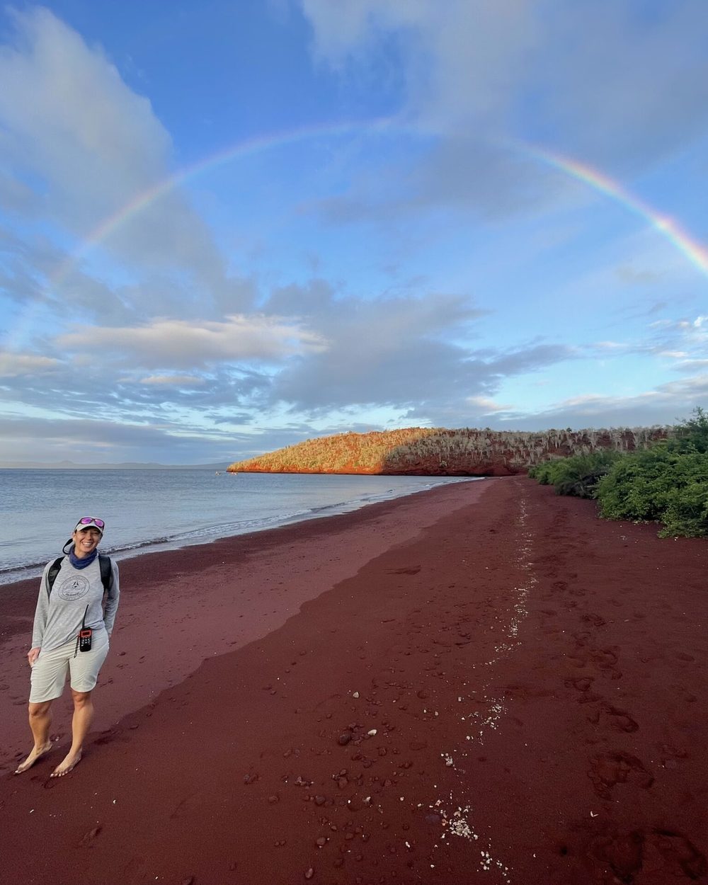 The red sand beach on Rábida Island, Galapagos